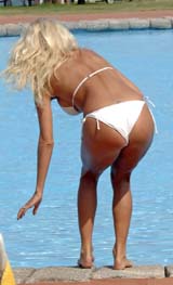  Former Big Titted Playmate Victoria Silvstedt in a Skimpy Bikini
