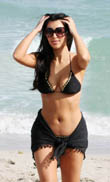 Kim Kardashian's Big Tits In Bikini At Miami 