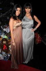 Pictures Of  Kim and Kourtney Kardashian At  Flaunt magazine Party