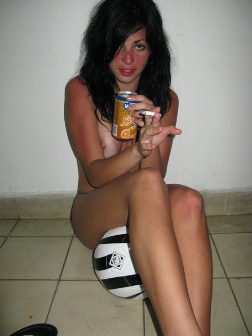 Drunk Smoking Naked Teen On Floor