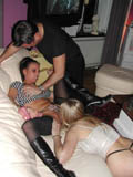 Hot Strippers Playing with Each Other at Party